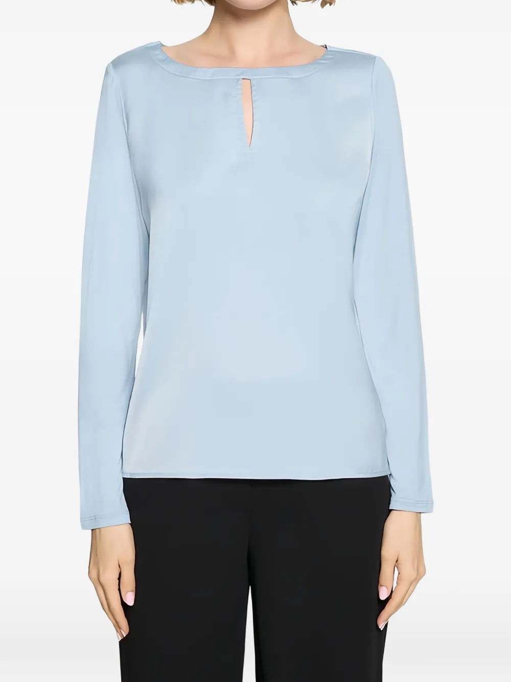 Betty Barclay keyhole-detail long-sleeve blouse