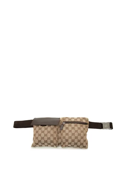 Gucci Pre-Owned 2000-2015 GG Canvas Double Pocket belt bag