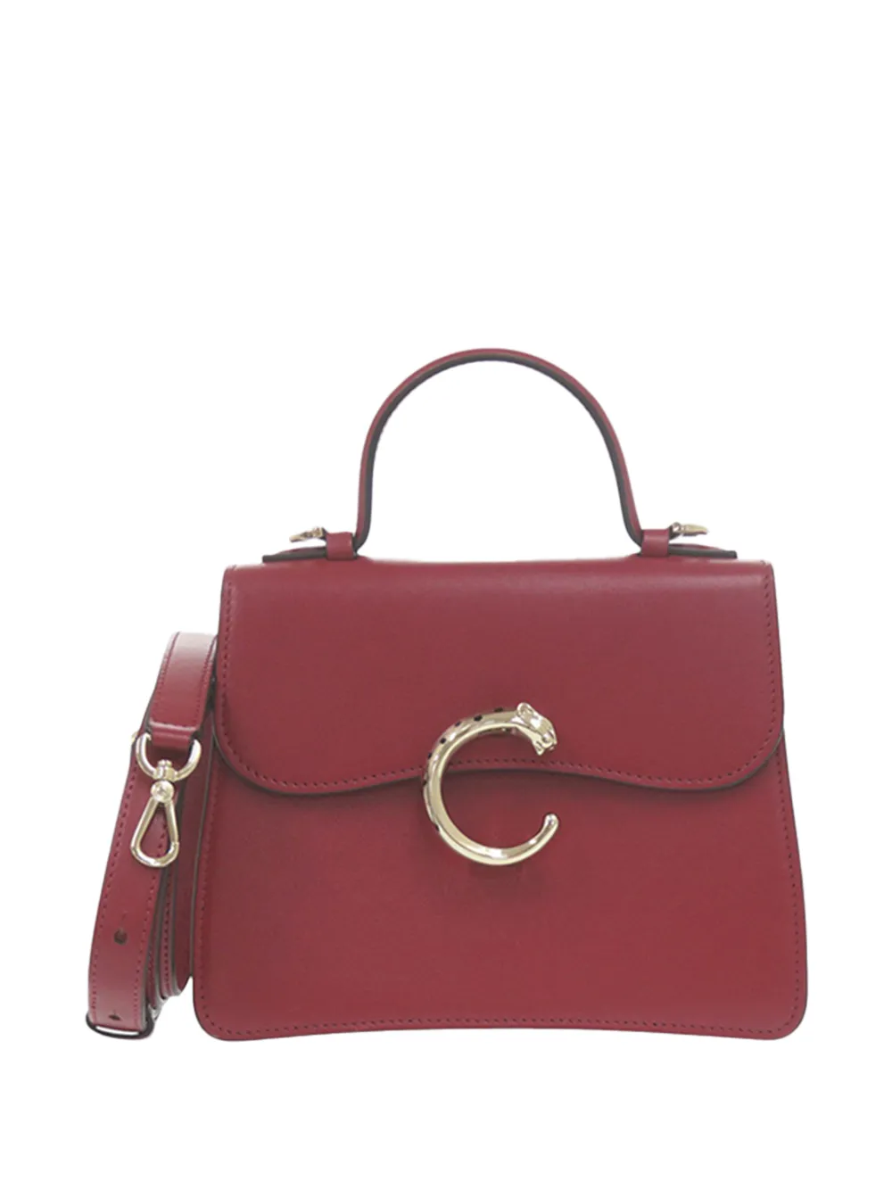 Cartier 2020-2026 mini Panthere C Satchel-Tasche aus Leder - Rot