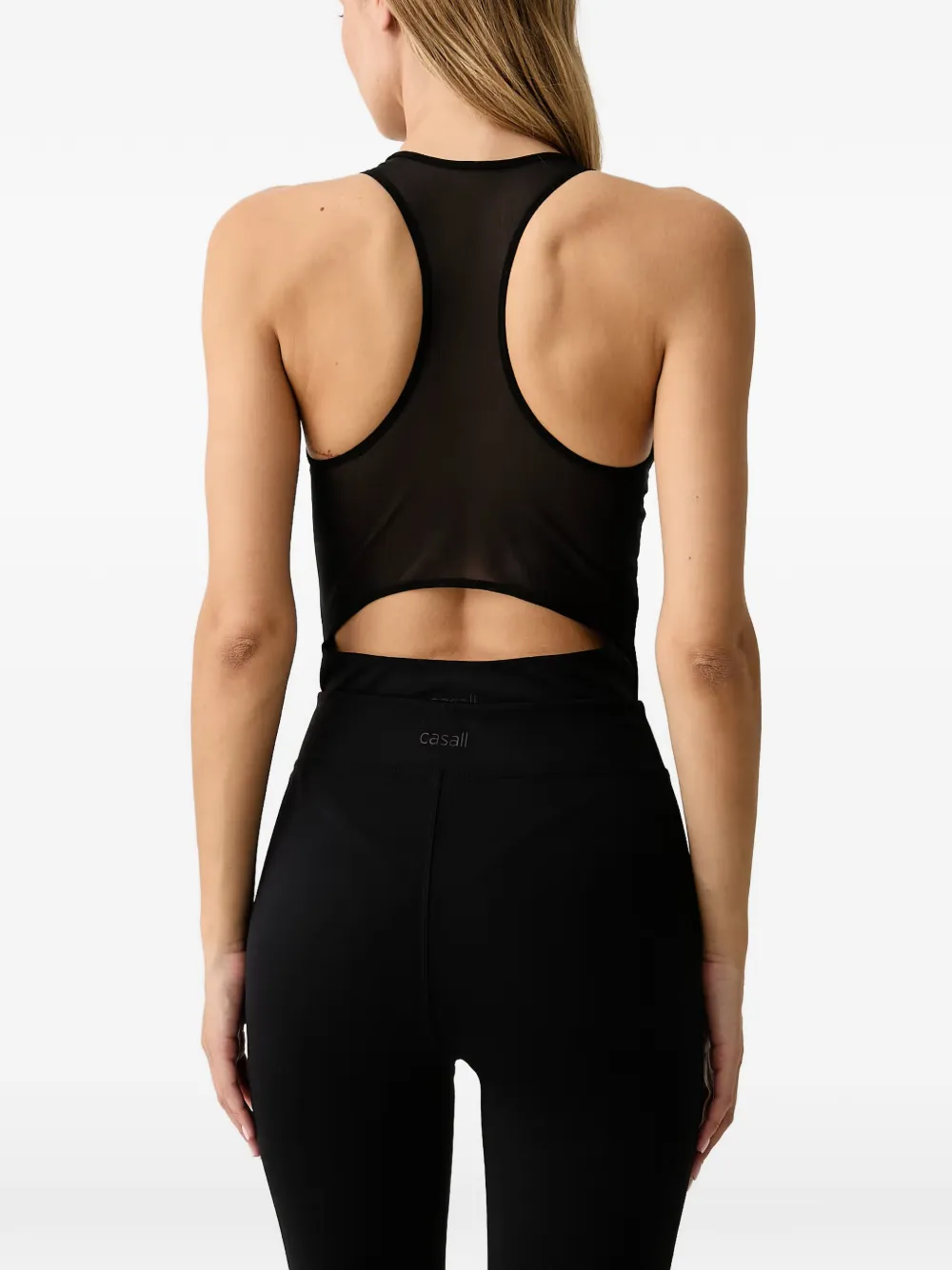 Casall Racerback body met mesh vlakken Zwart