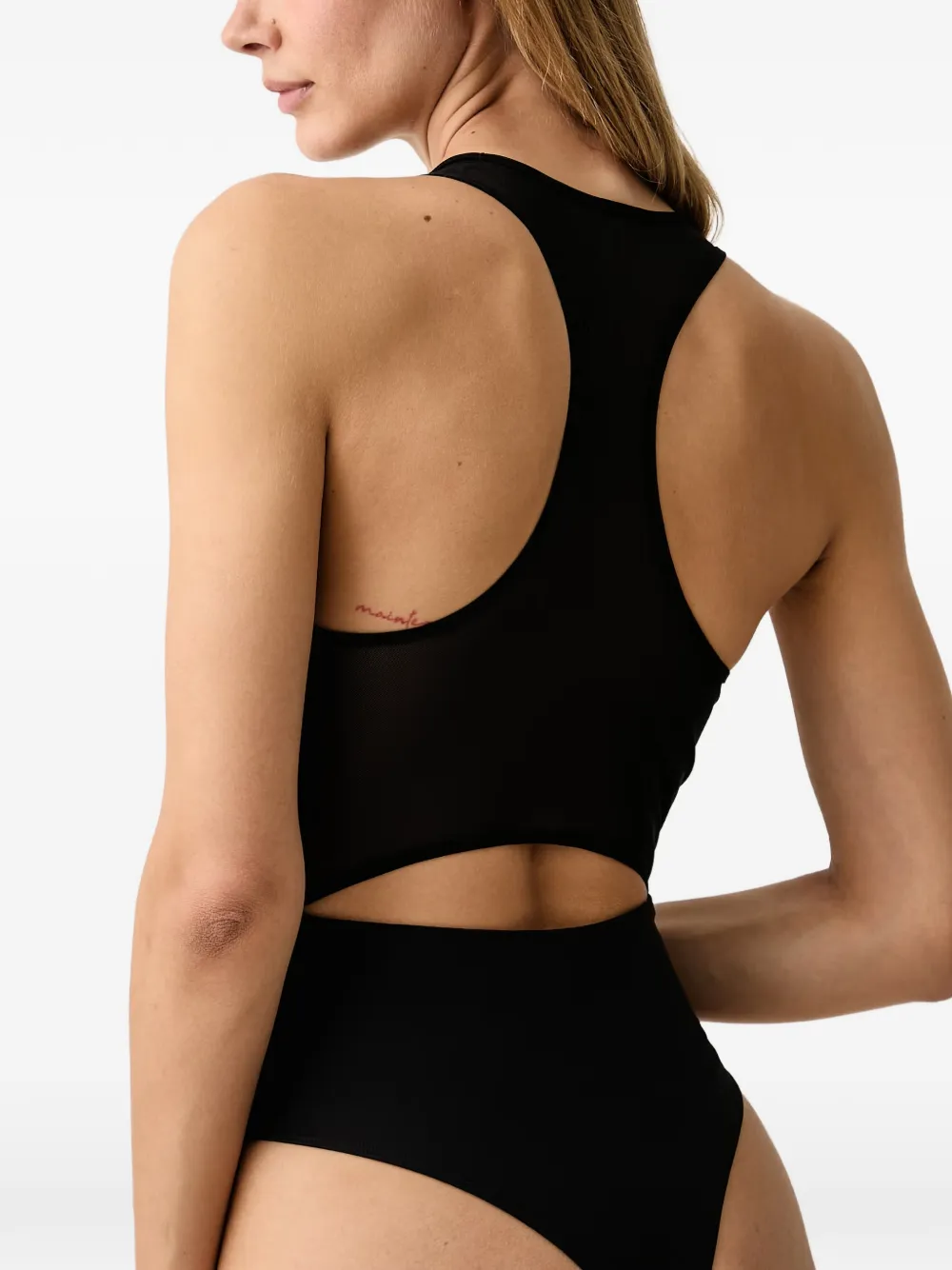 Casall Racerback body met mesh vlakken Zwart