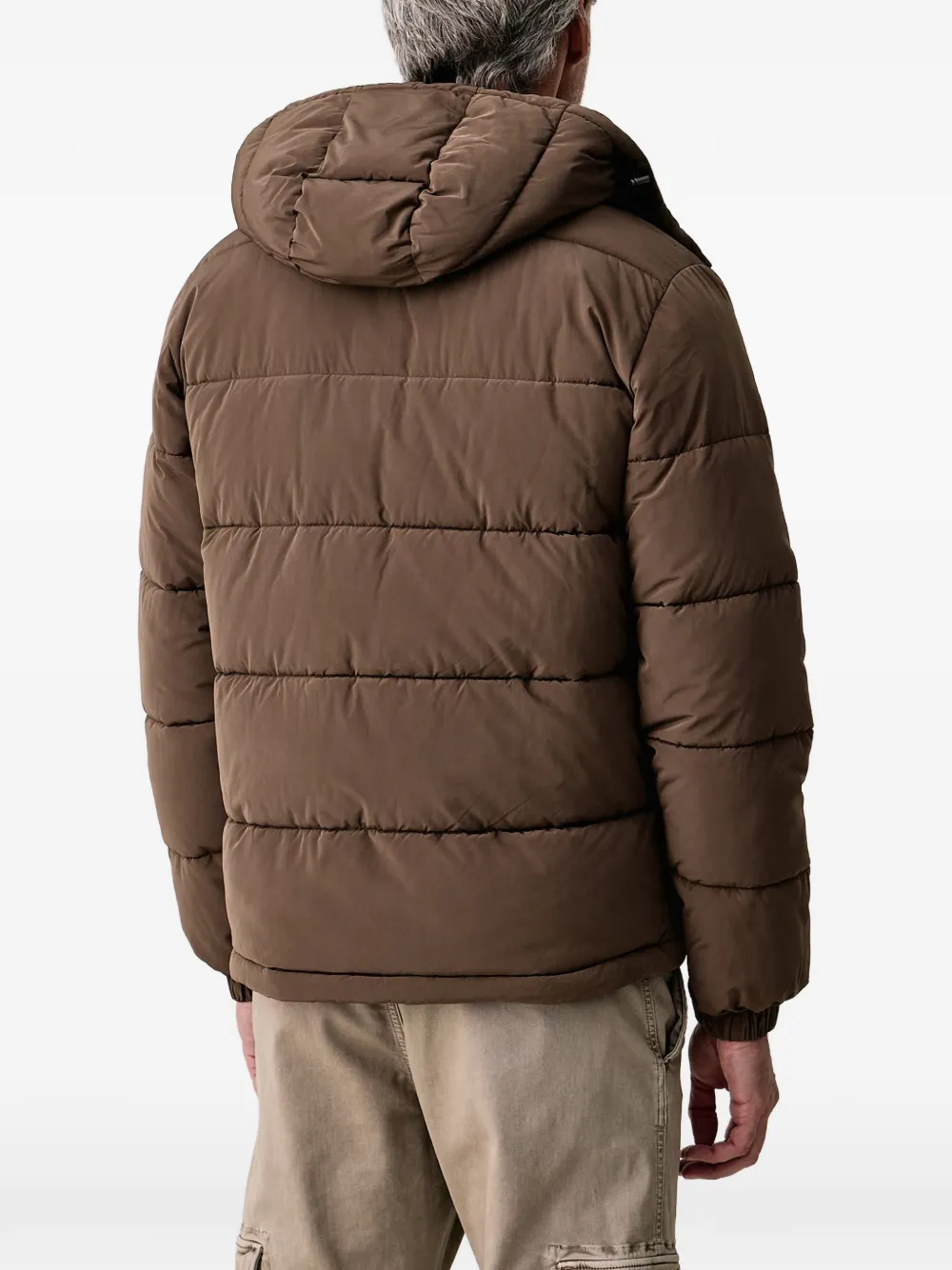 Aeronautica Militare Gevoerd jack met capuchon Bruin