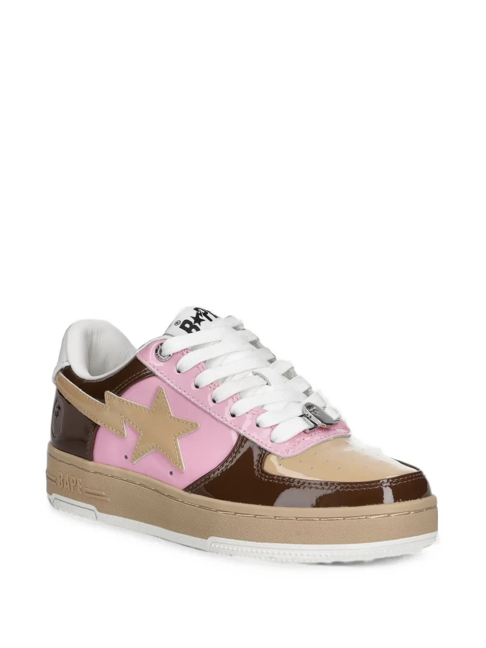 A BATHING APE BAPE STA patent-finish sneakers Bruin