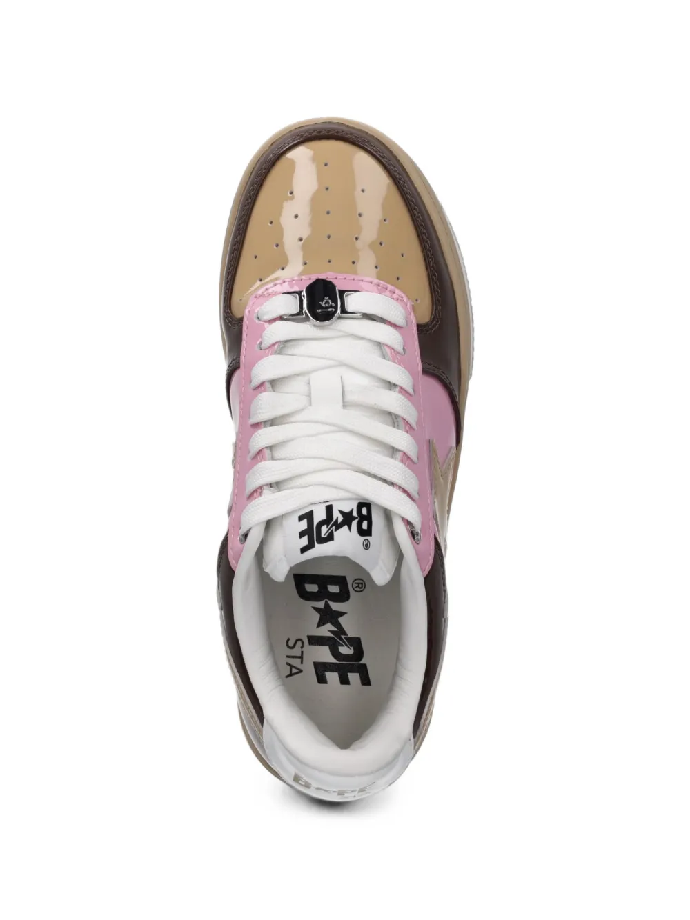 A BATHING APE BAPE STA patent-finish sneakers Bruin