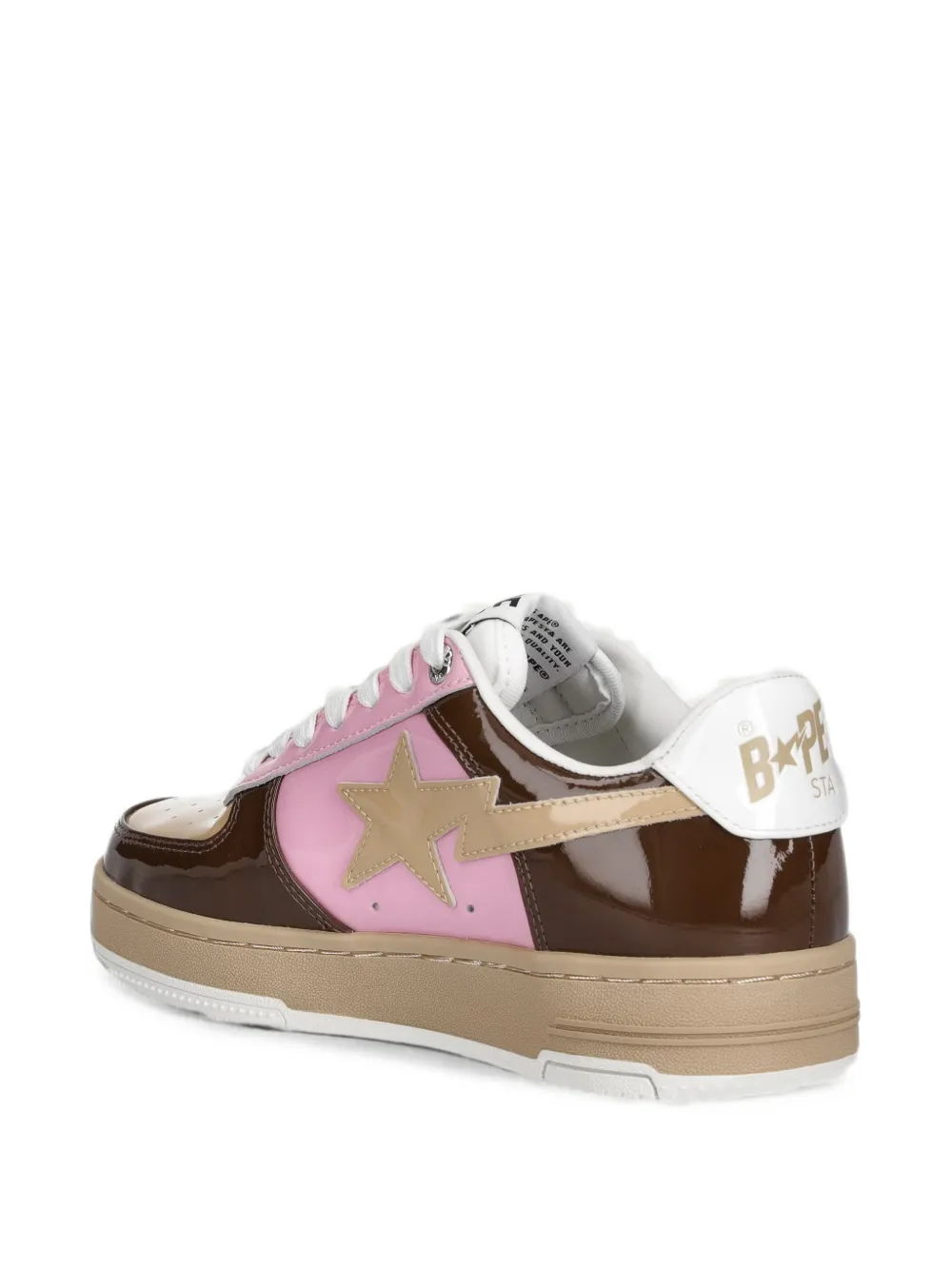 A BATHING APE BAPE STA patent-finish sneakers Bruin