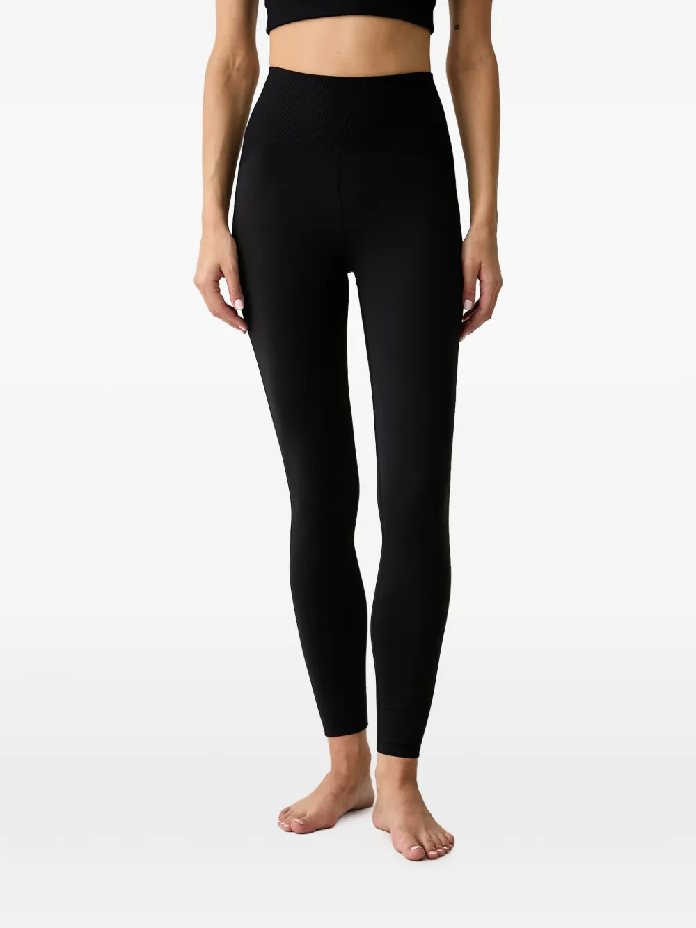 Casall ribbed-waistband leggings - Schwarz