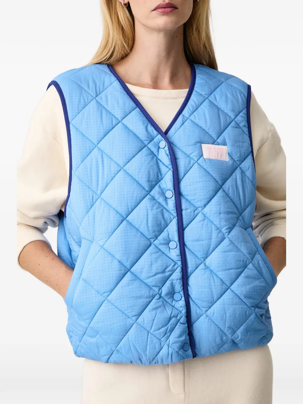American Vintage Yupibam gewatteerd ripstop jack Blauw