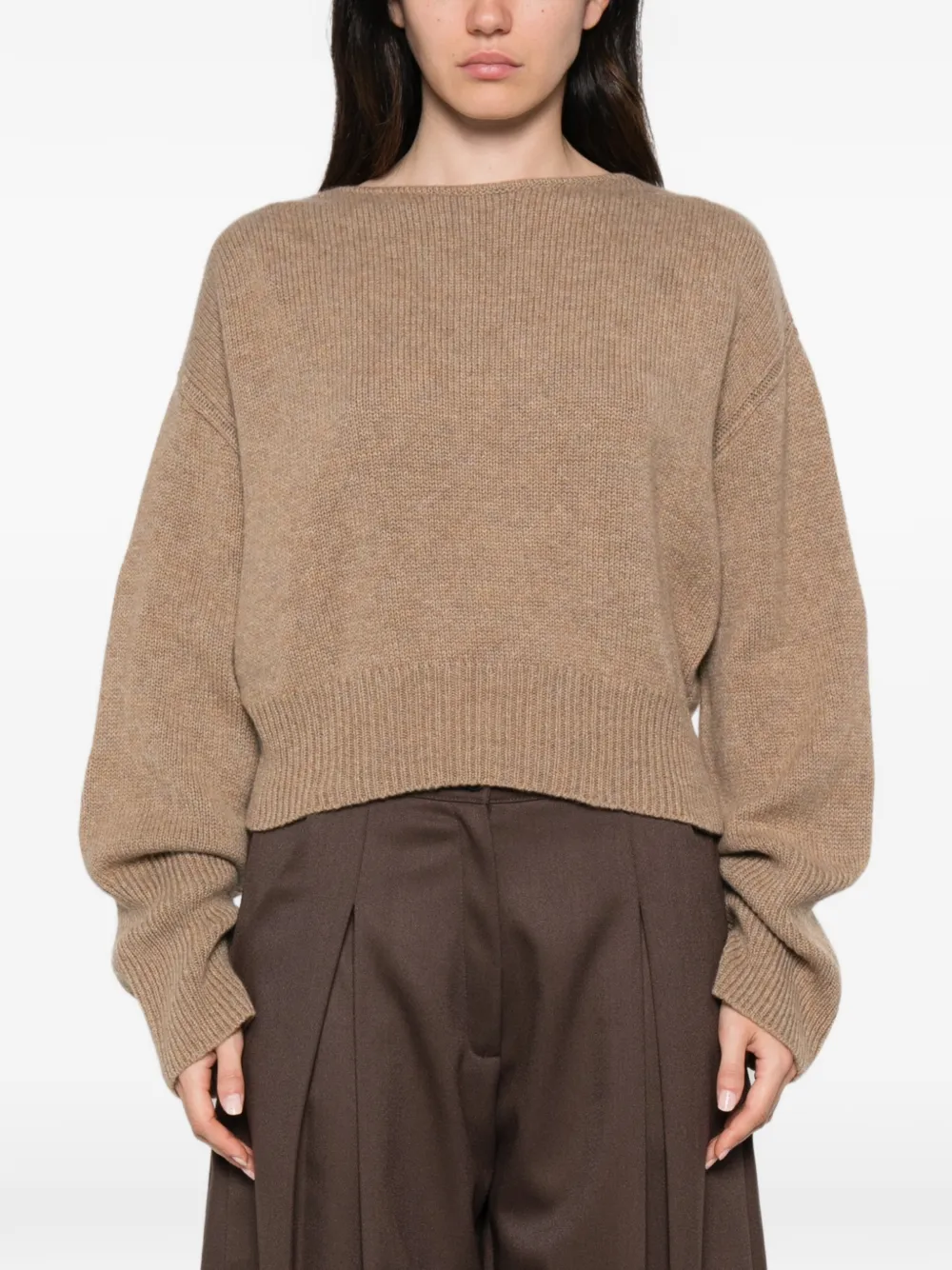 Ermanno Scervino Trui met strikdetail en open achterkant Bruin