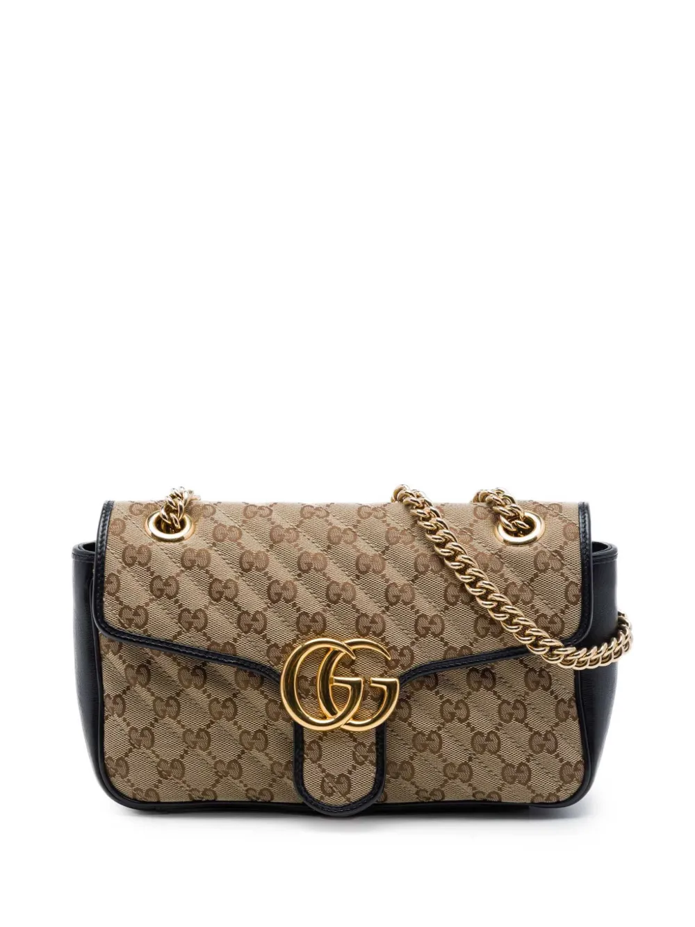 Gucci Pre-Owned 2016-2026 mittelgroße GG Marmont Matelasse Schultertasche aus Canvas - Schwarz