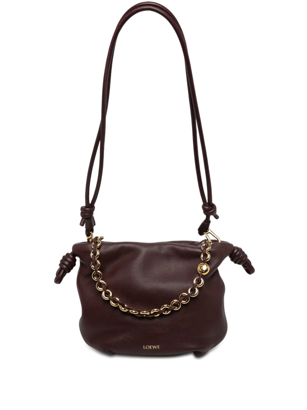 Loewe Pre-Owned mini pochette Mellow Nappa Donut Chain Flamenco Knot (2025) - Rouge Loewe Pre-Owned mini pochette Mellow Nappa Donut Chain Flamenco Knot (2025) - Rouge