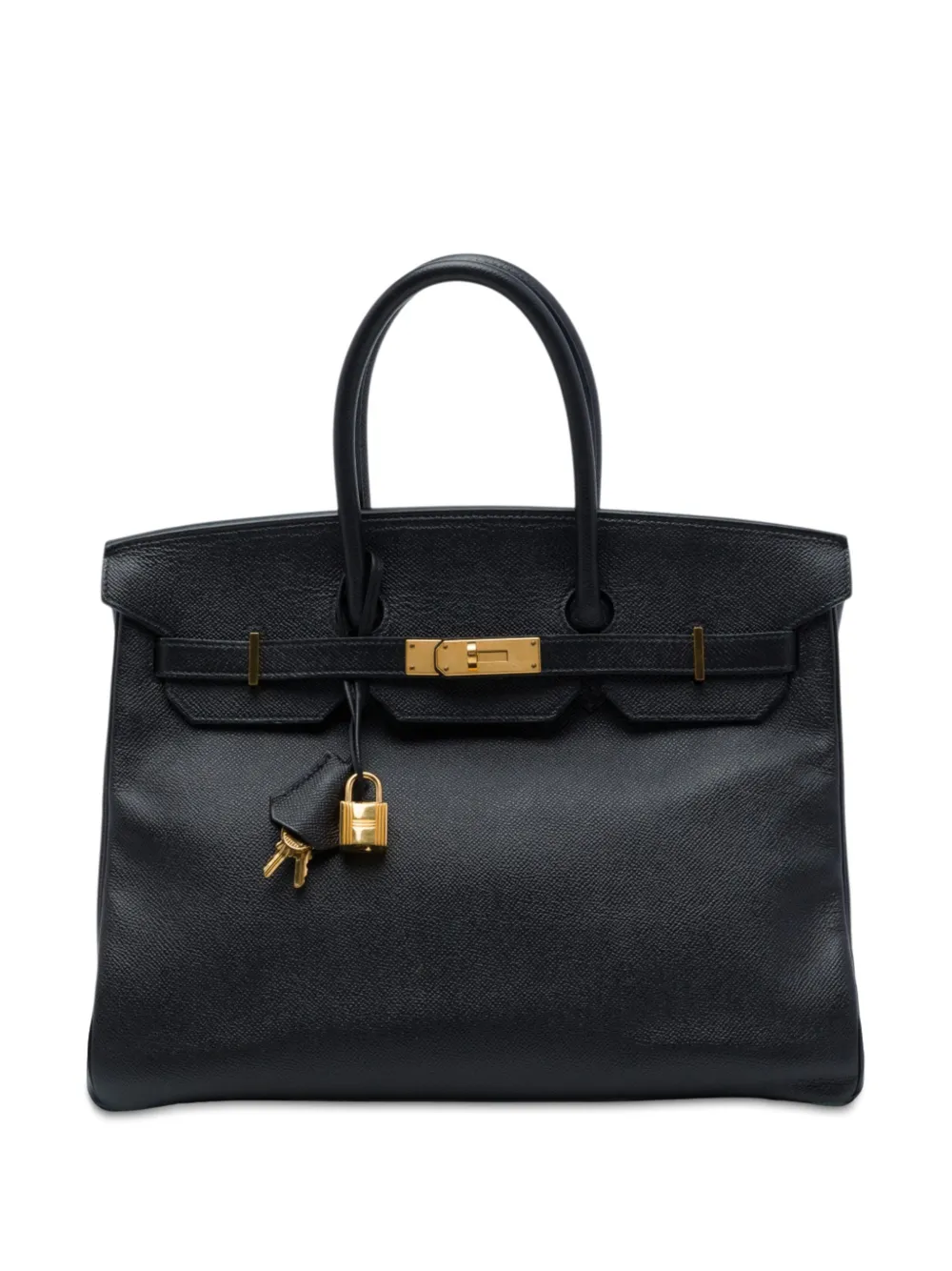 Hermès Pre-Owned 2015 Epsom Birkin Retourne Handtasche 35cm - Schwarz