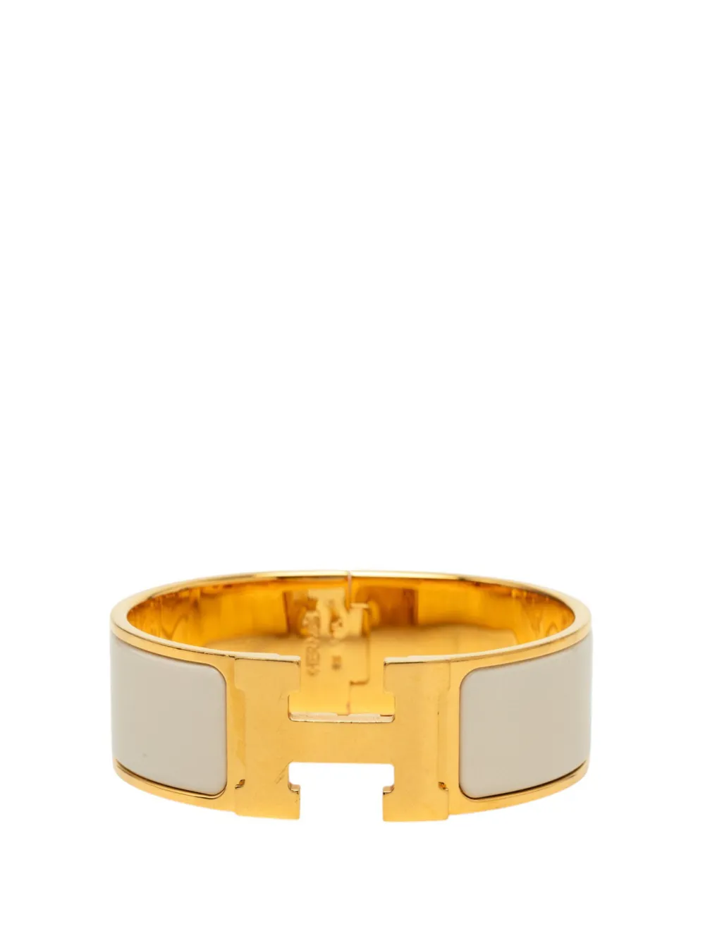 Hermès Pre-Owned bracelet Clic Clac H GM large émaillé (2010-2026) - Blanc