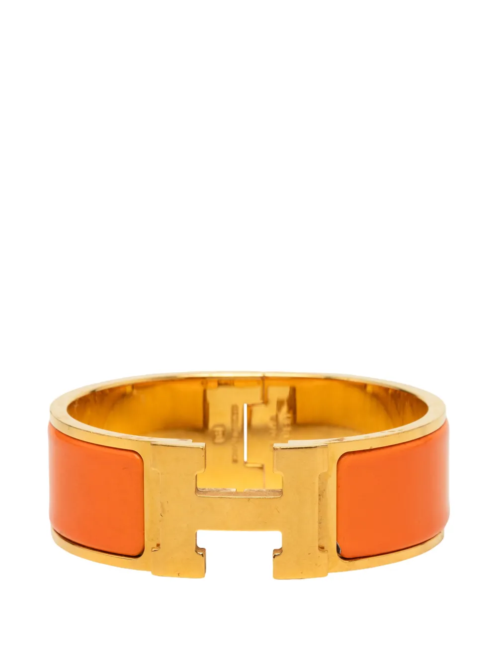 Hermès Pre-Owned 2000-2026 Wide Enamel Clic Clac H Bracelet PM costume bracelet - Oro