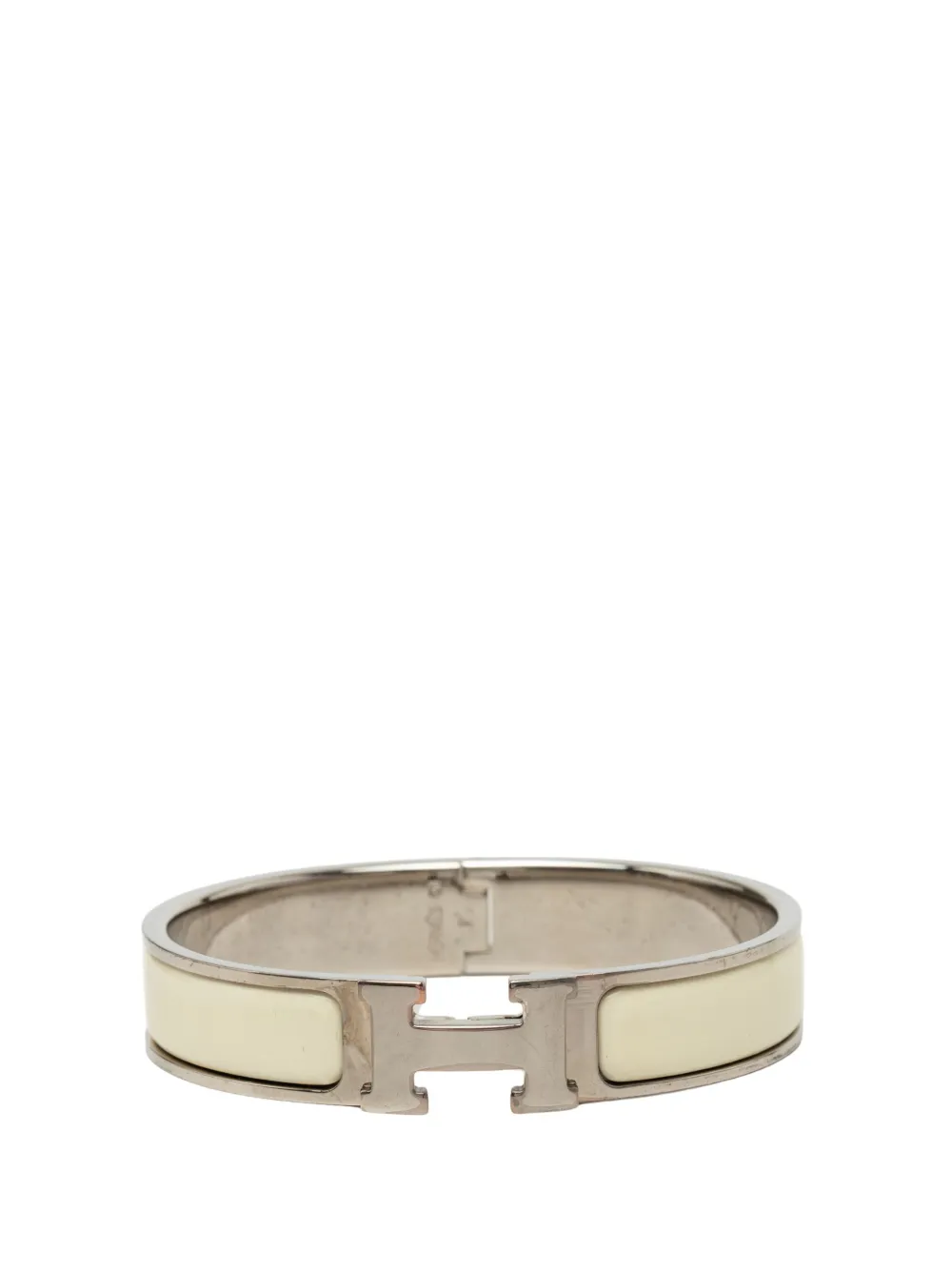 Hermès Pre-Owned bracelet Clic H en émail (2000-2026) - Argent Hermès Pre-Owned bracelet Clic H en émail (2000-2026) - Argent
