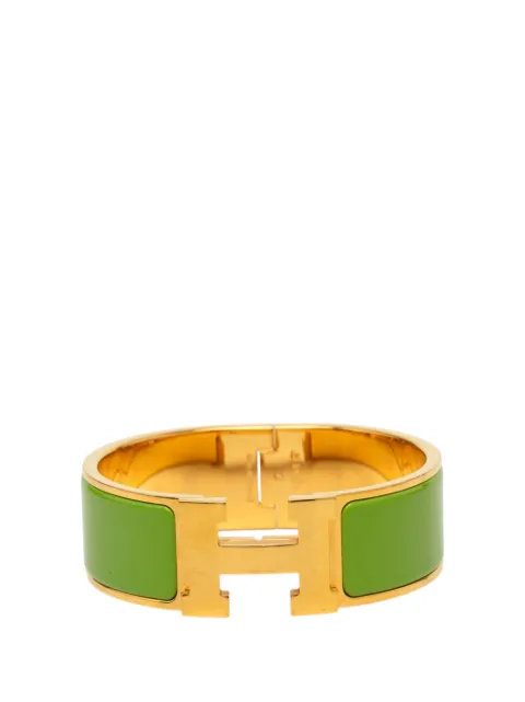 Hermès Pre-Owned 2000-2026 Wide Enamel Clic Clac H Bracelet PM costume bracelet