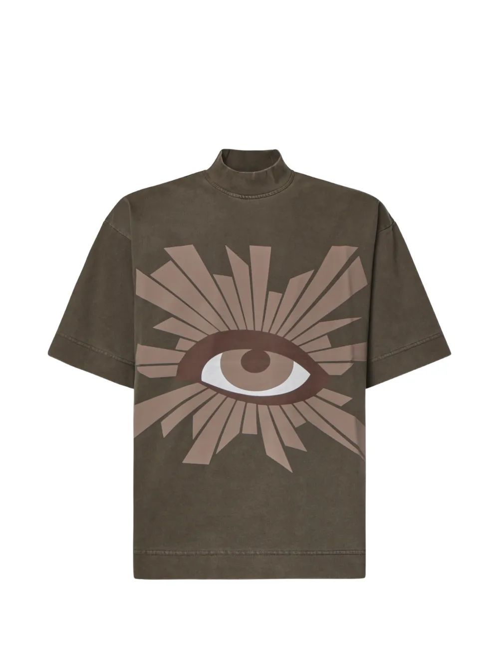 House of errors All-Seeing high-neck T-shirt - Braun