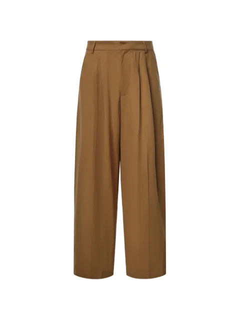 House of errors embroidered-logo pleated trousers