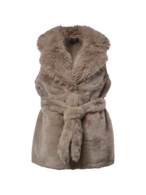 V°73 faux-fur belted gilet