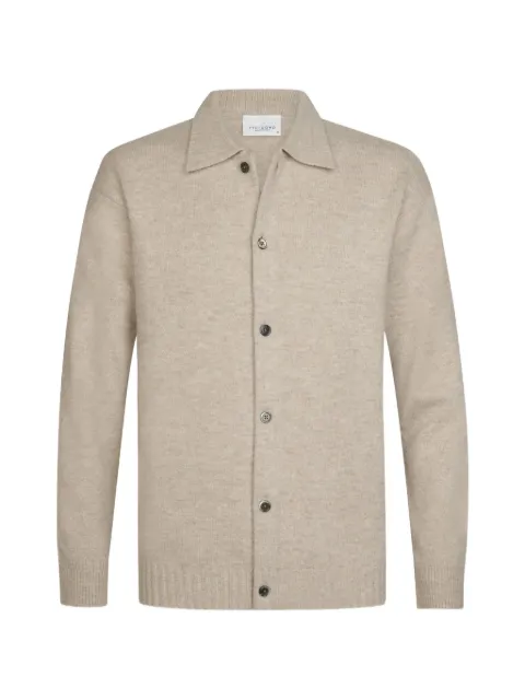 Profuomo button-up collared cardigan