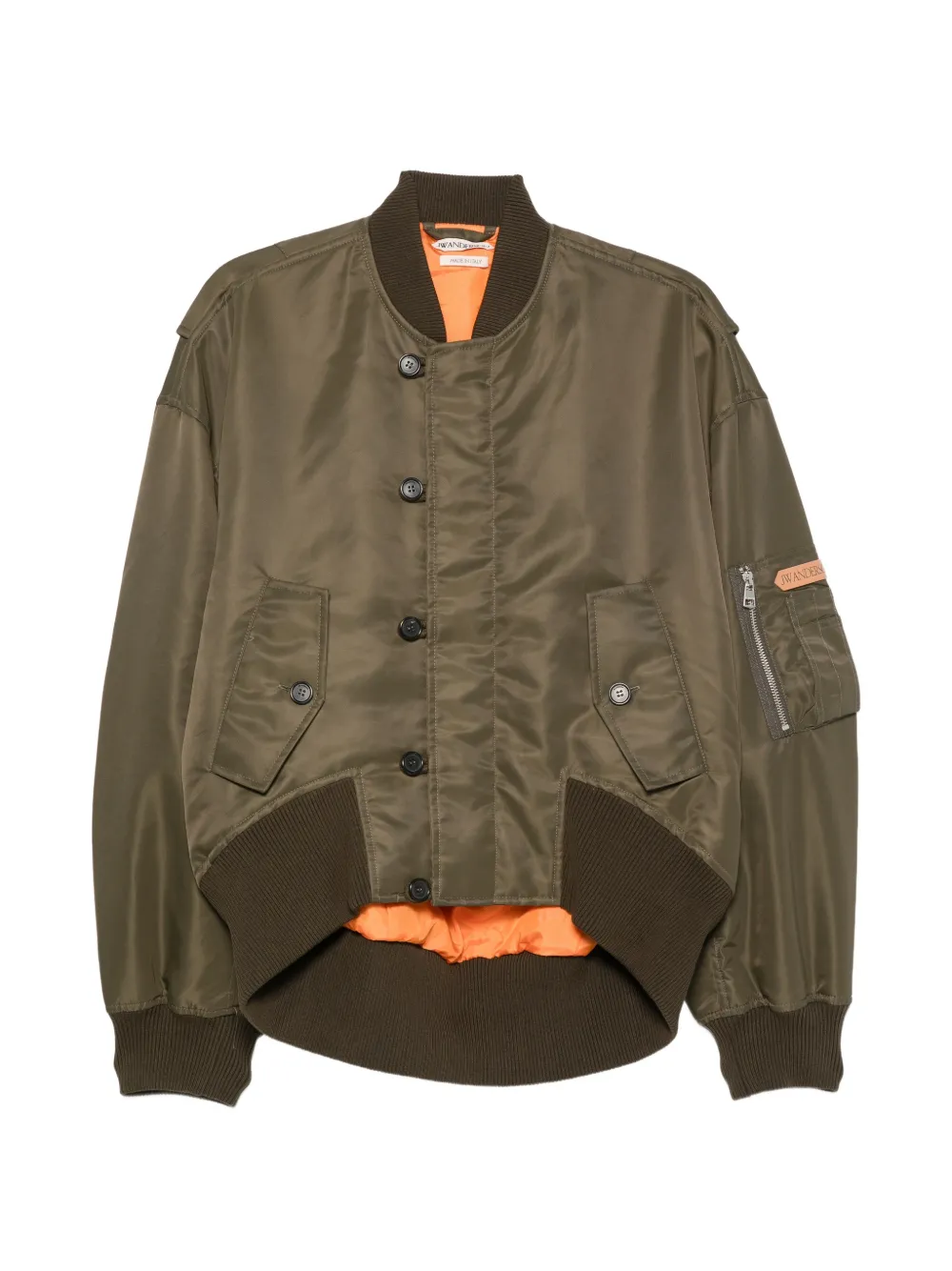 JW Anderson button-fastening bomber jacket - Verde