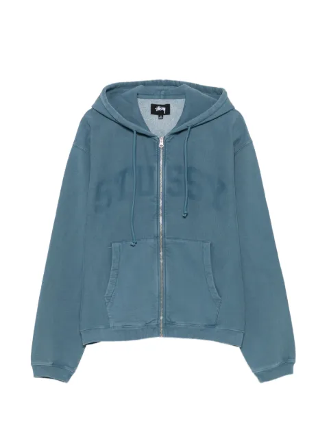 Stüssy logo-print zip-up hoodie