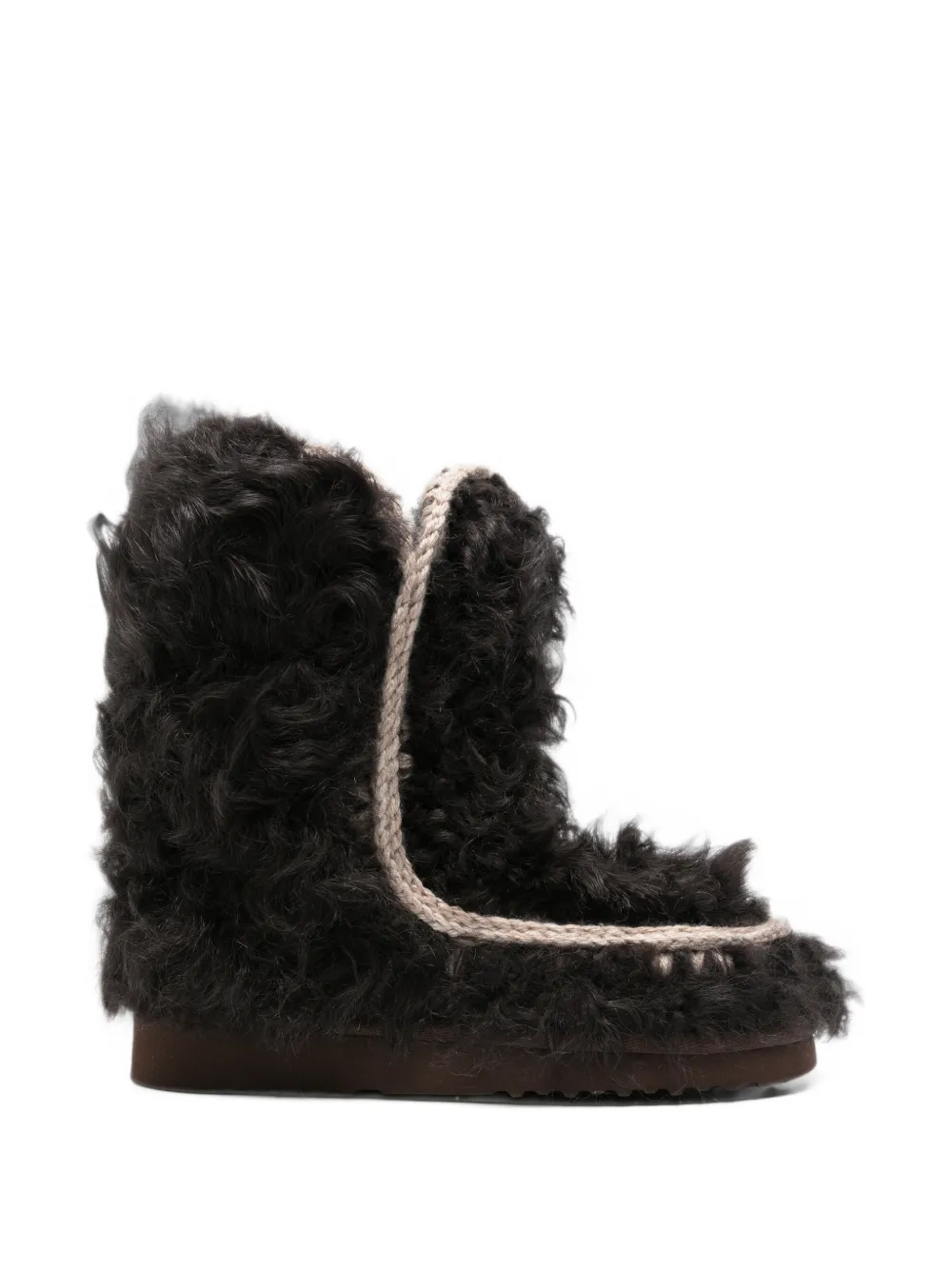 Mou Eskimo 24 crochet-trim ankle boots - Marron Mou Eskimo 24 crochet-trim ankle boots - Marron