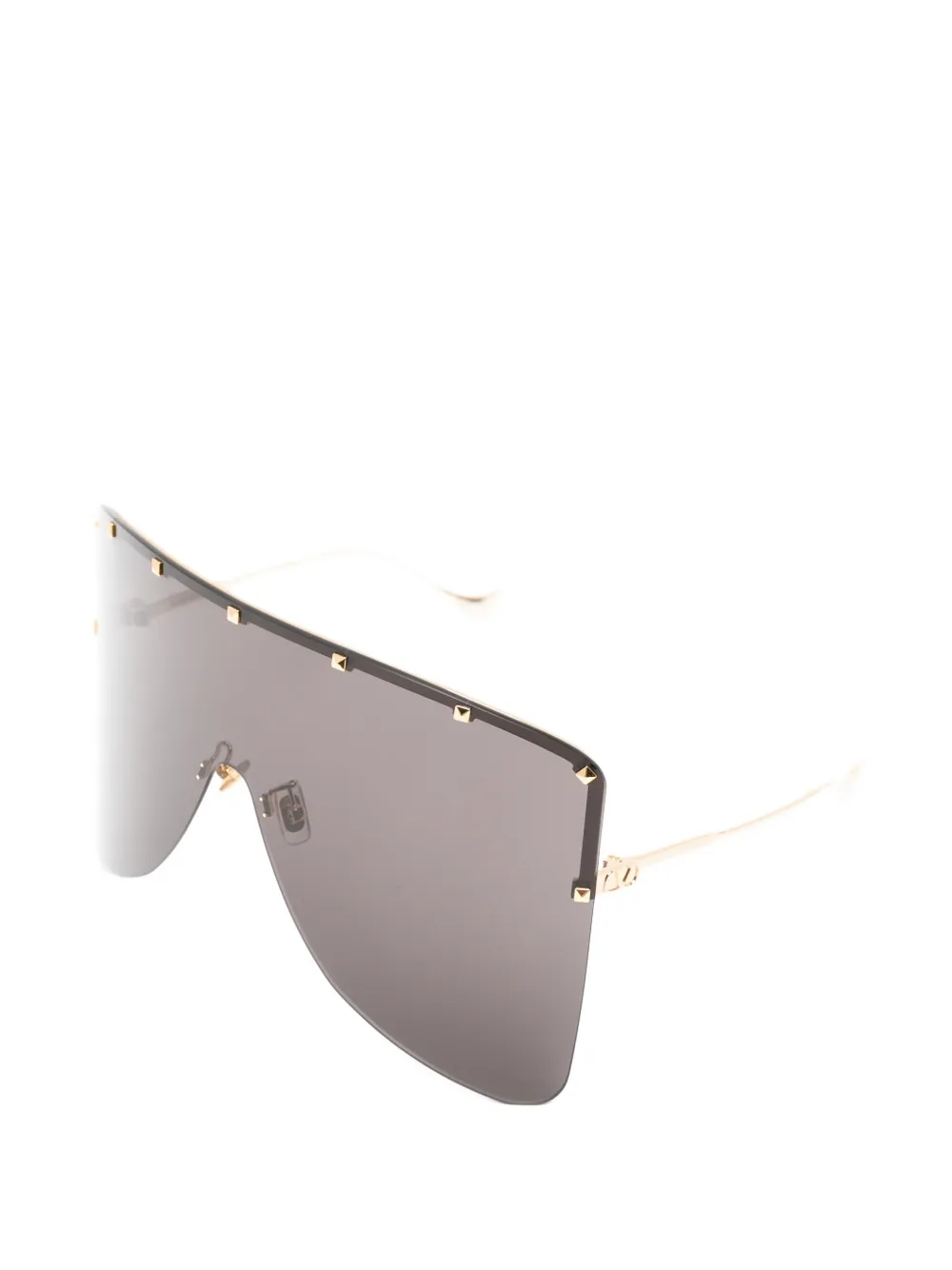 Valentino Garavani Rockstud zonnebril met shield montuur Goud
