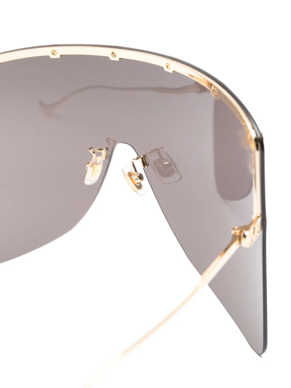 Valentino Garavani Rockstud zonnebril met shield montuur Goud
