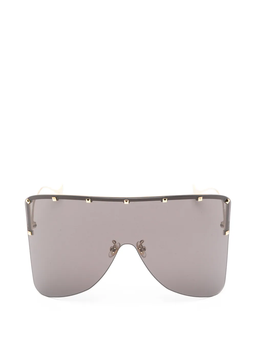 Valentino Garavani lunettes de soleil Rockstud à monture couvrante - Or Valentino Garavani lunettes de soleil Rockstud à monture couvrante - Or