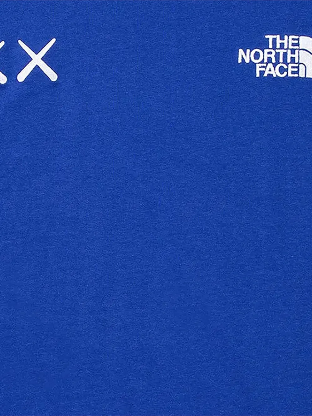 KAWS x North Face T-shirt met geborduurd logo Blauw