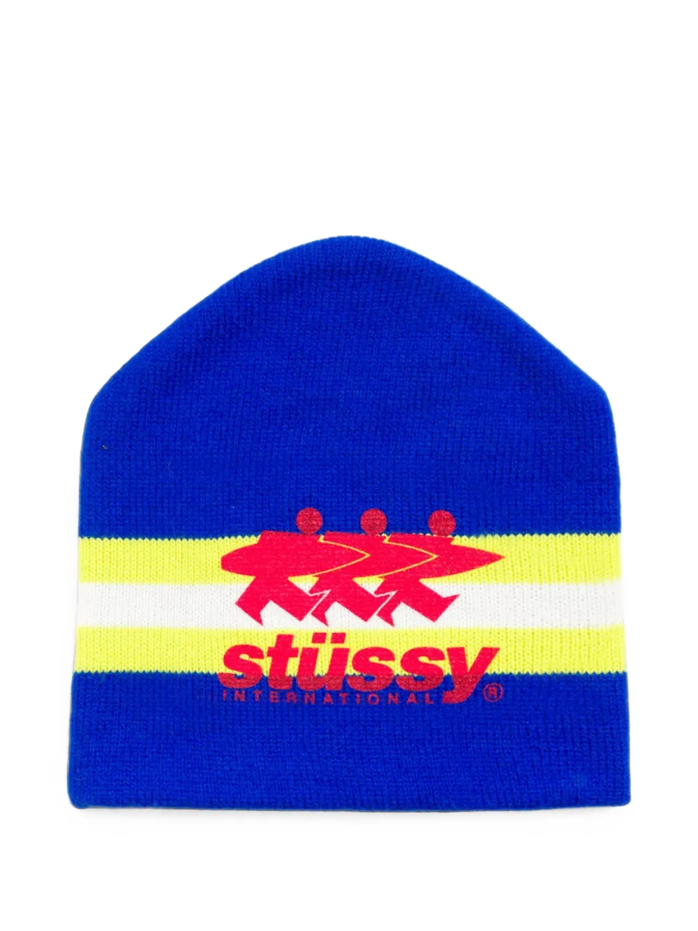 Stussy Striped Ski Beanie Hat In Blue