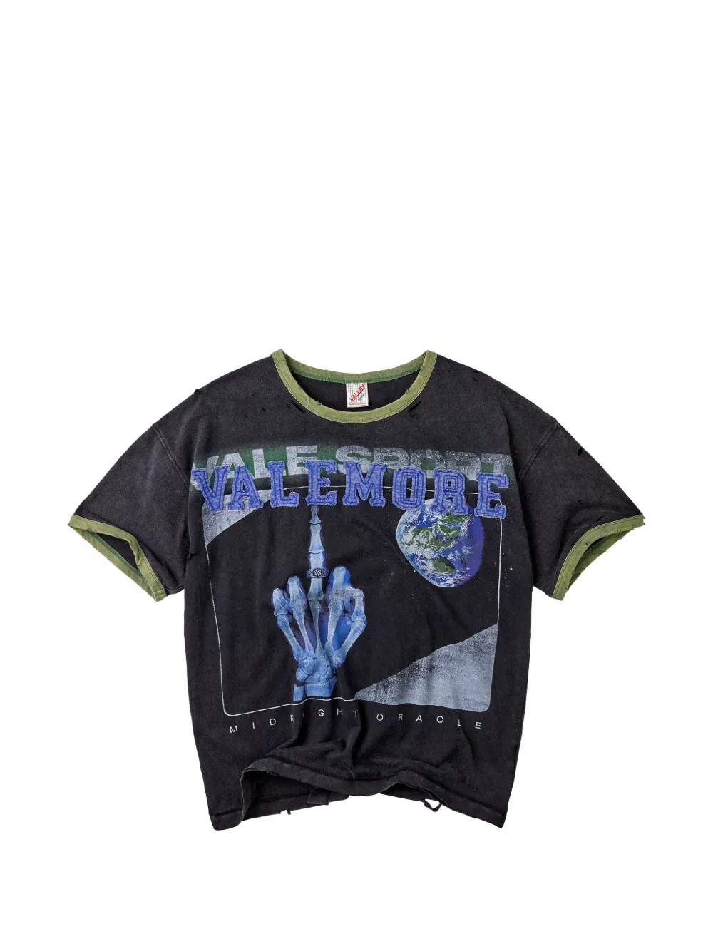 Vale graphic-print distressed T-shirt