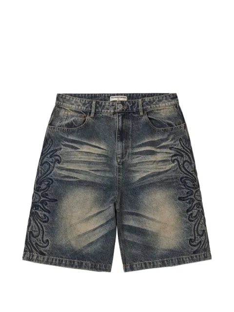 Vale embroidered whiskered shorts