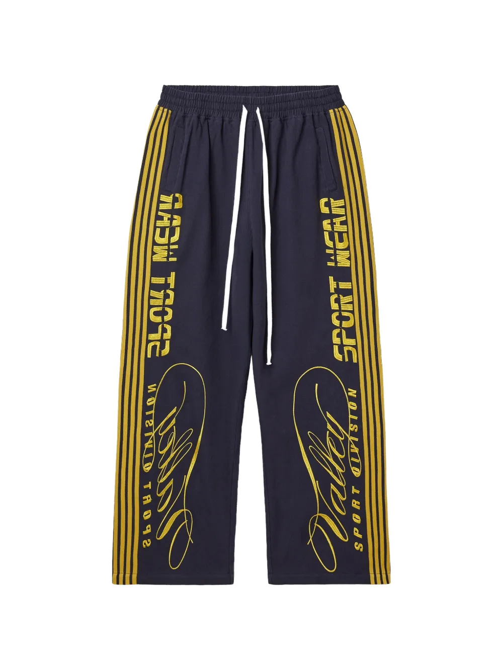 Vale logo-print side-stripe track pants - Blu