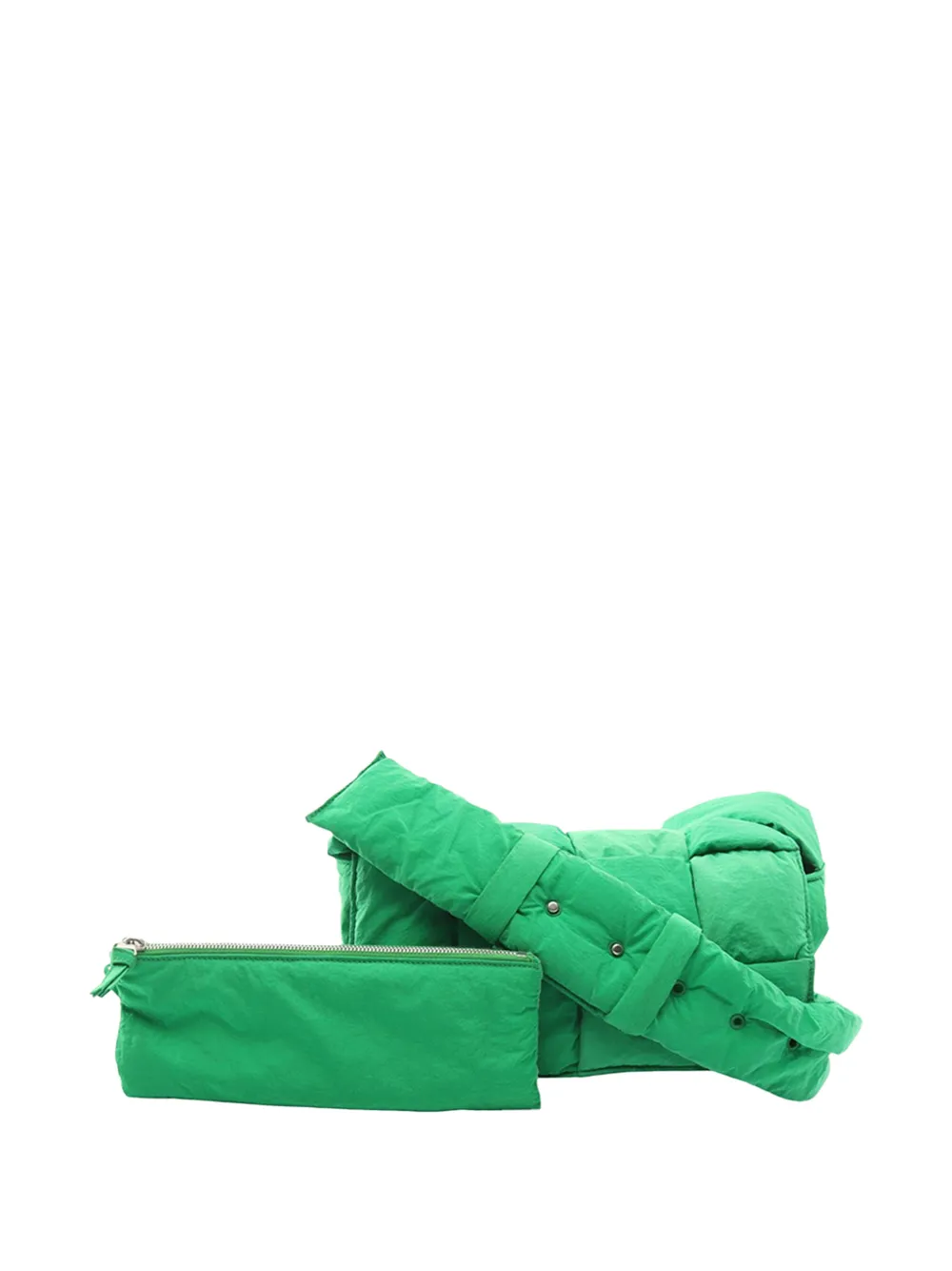 Bottega Veneta Pre-Owned 2012-2026 Nylon Intrecciato Padded Tech Cassette crossbody bag - Green