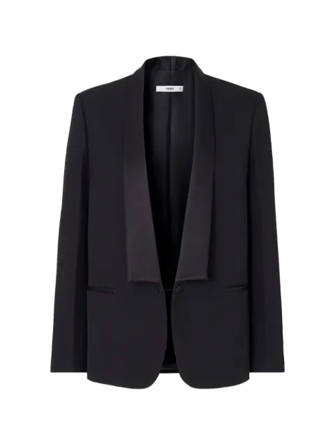 FENDI Grain de Poudre shawl-lapel blazer