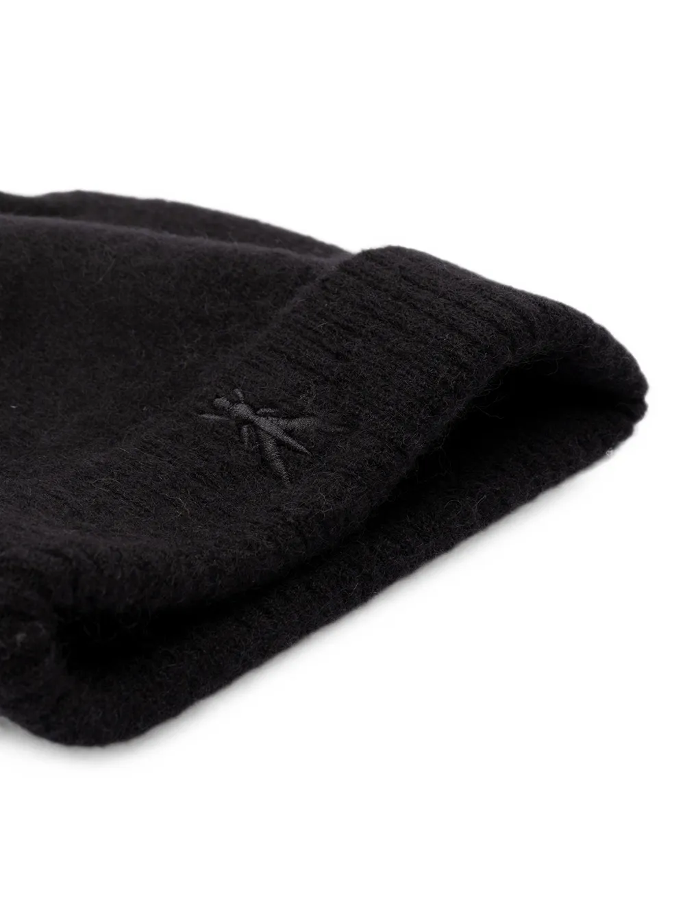 Patrizia Pepe Fly-embroidery beanie hat Zwart