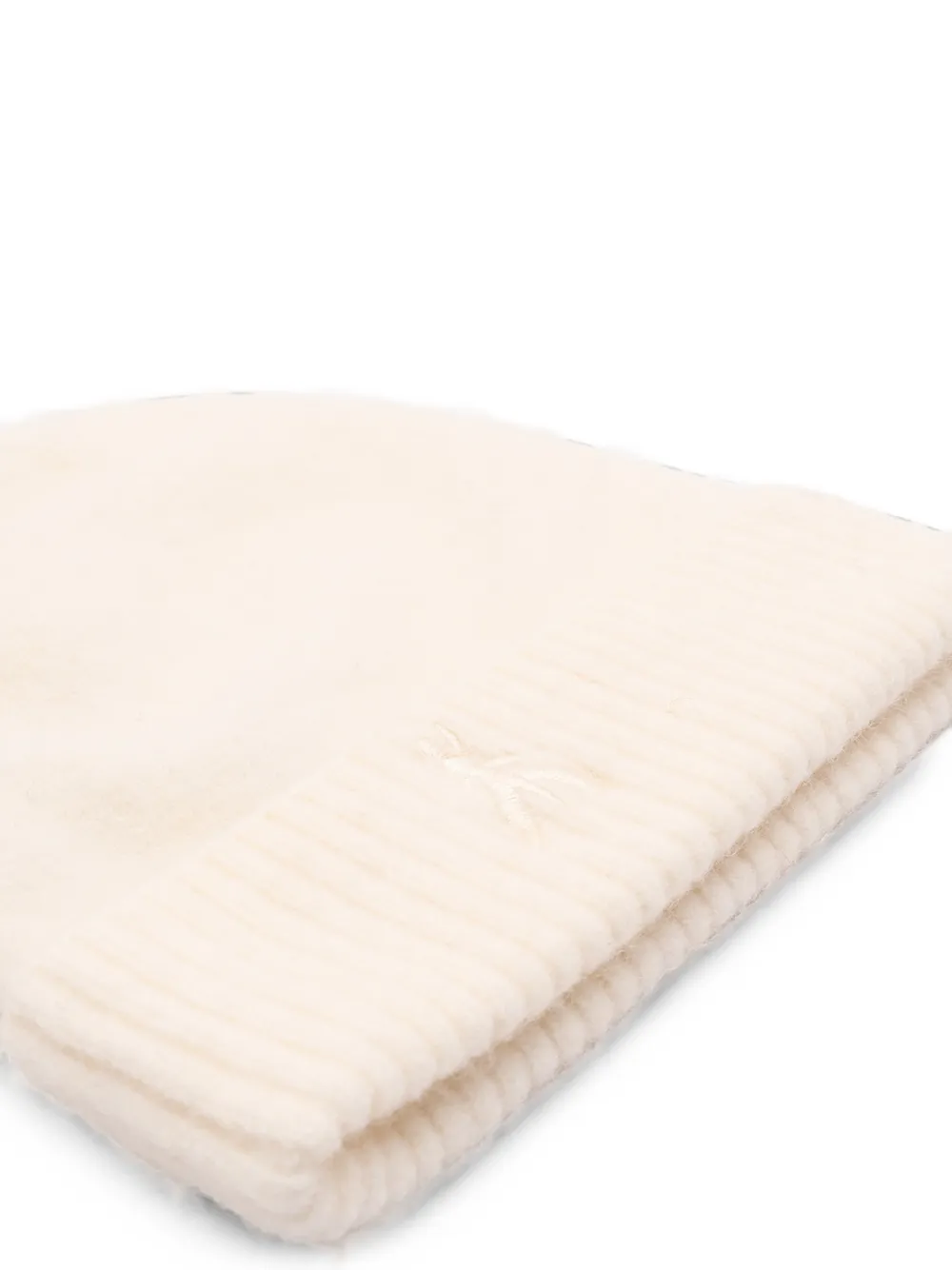 Patrizia Pepe ribbed-knit beanie hat Beige