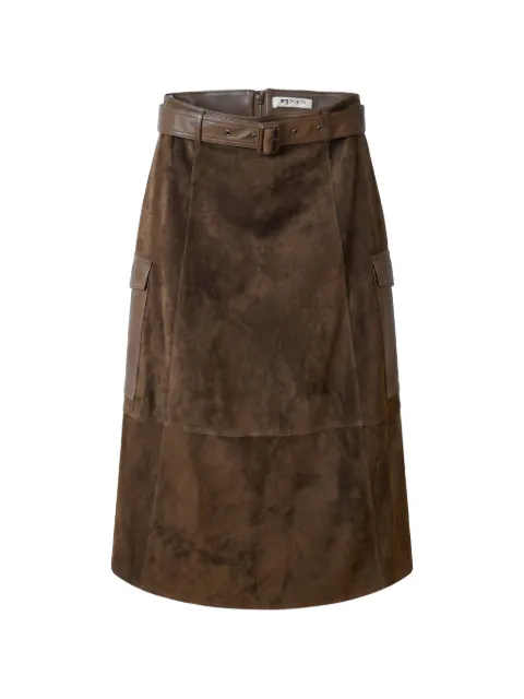 Ports 1961 belted cargo midi skirt