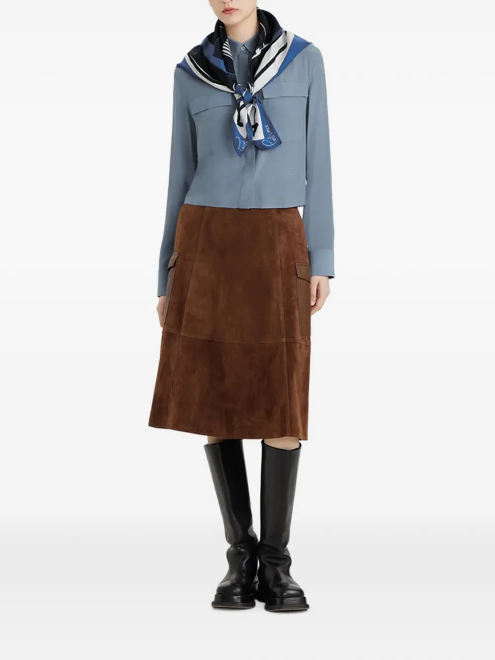 Ports 1961 belted cargo midi skirt Bruin
