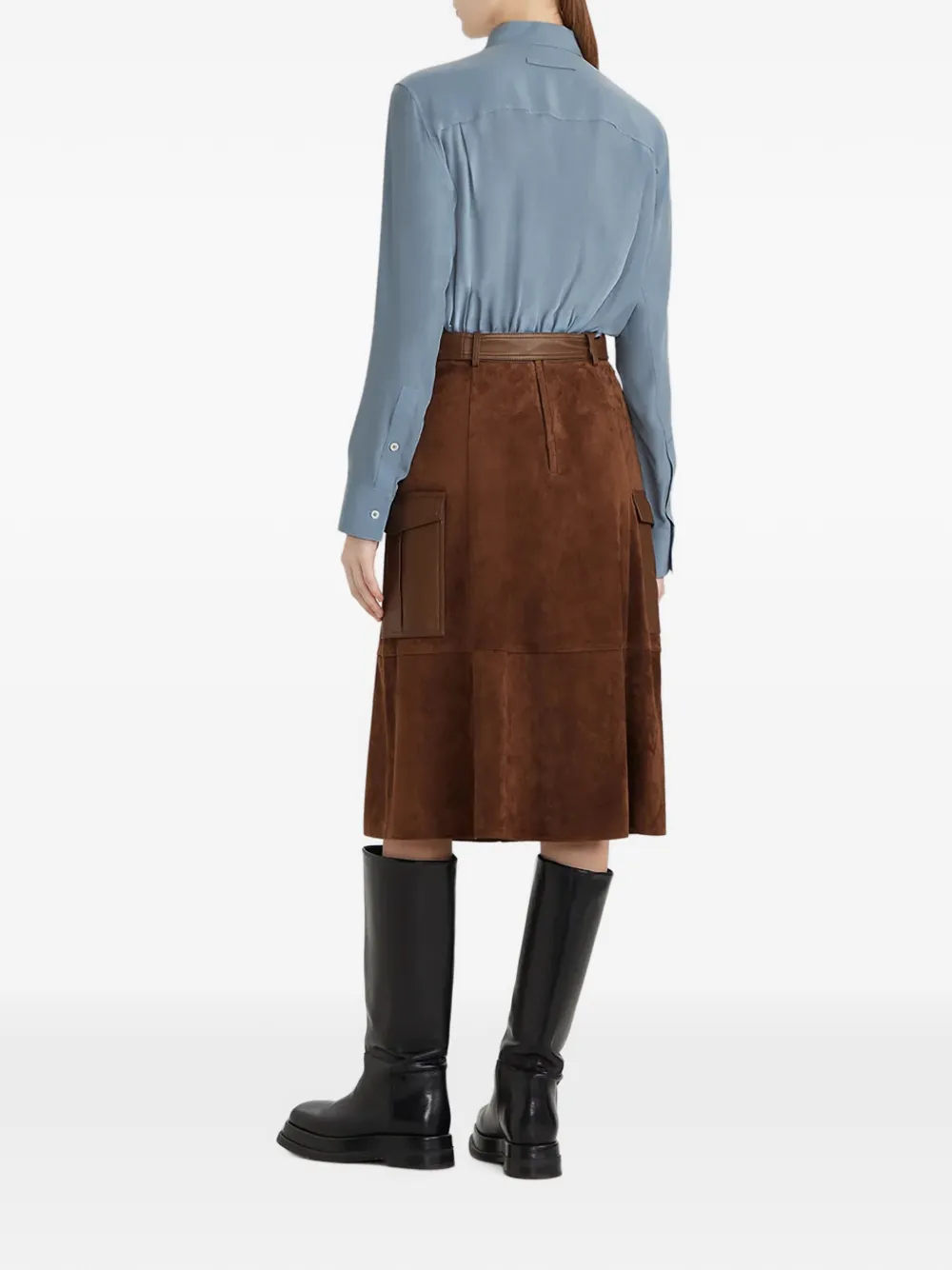 Ports 1961 belted cargo midi skirt Bruin