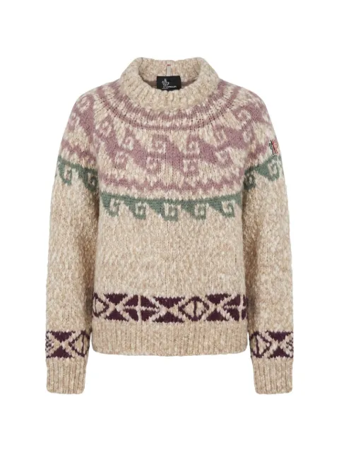 Moncler Grenoble pull à motif géométrique en jacquard