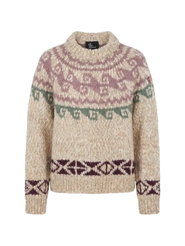 Moncler Grenoble Mock-neck Sweater in Neutrals