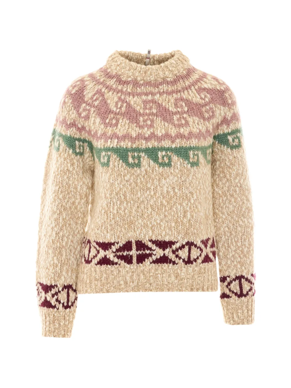 Moncler Grenoble Trui met geometrisch jacquard Beige