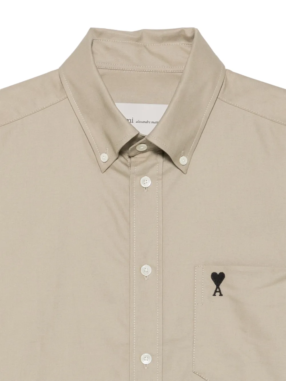 AMI Paris Ami de Coeur short-sleeve shirt Beige