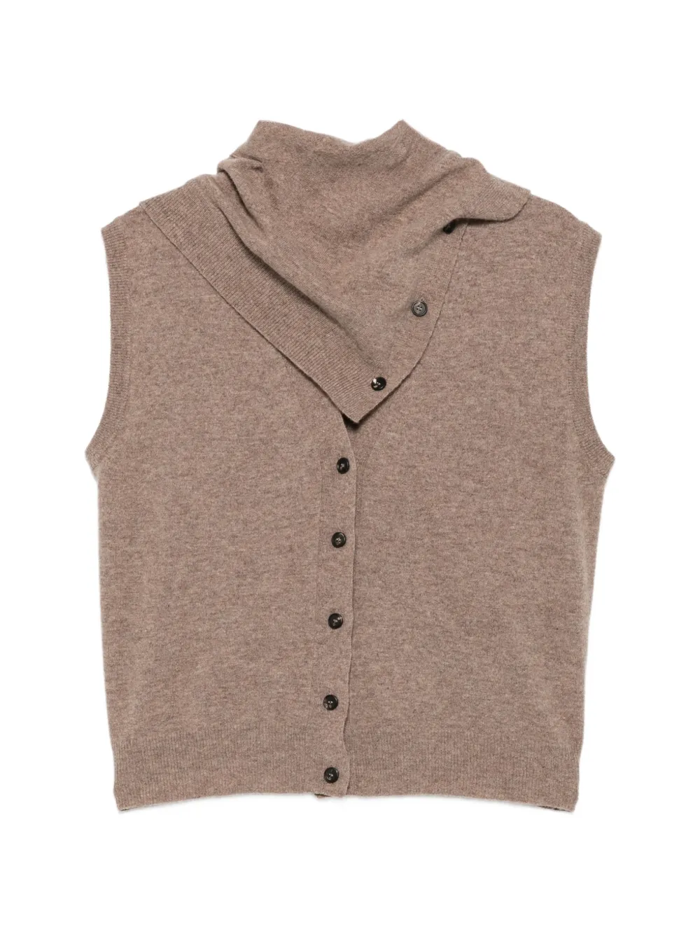 Su button-up wool gilet - Tons neutres