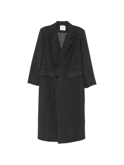 Su double-breasted wool coat