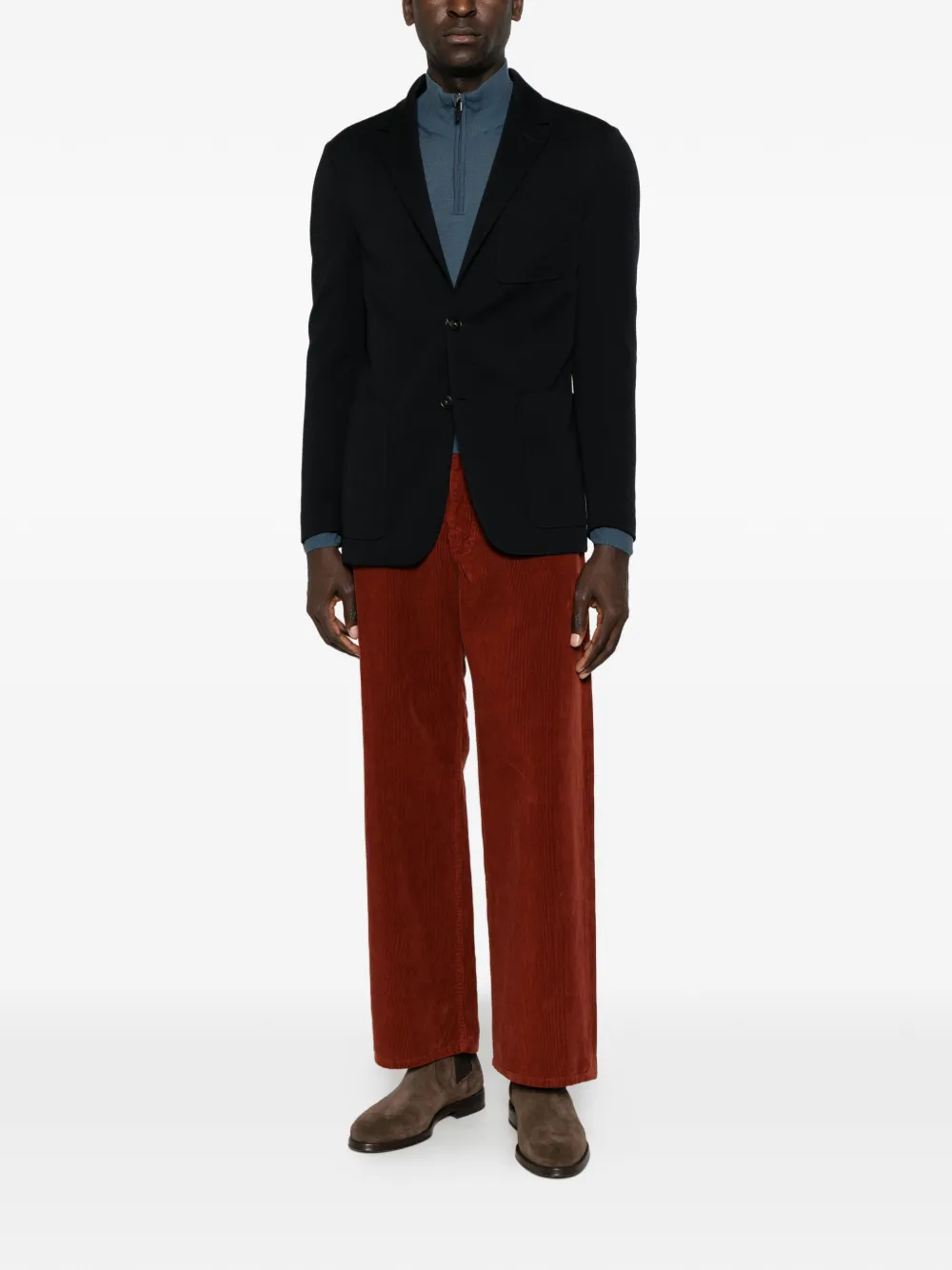 Canali quarter-zip wool sweater - Bleu Canali quarter-zip wool sweater - Bleu