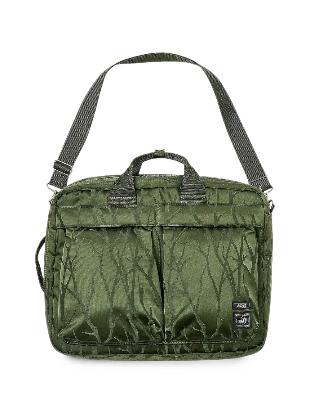Palace Porter 3-way Jacquard-pattern Briefcase In Green