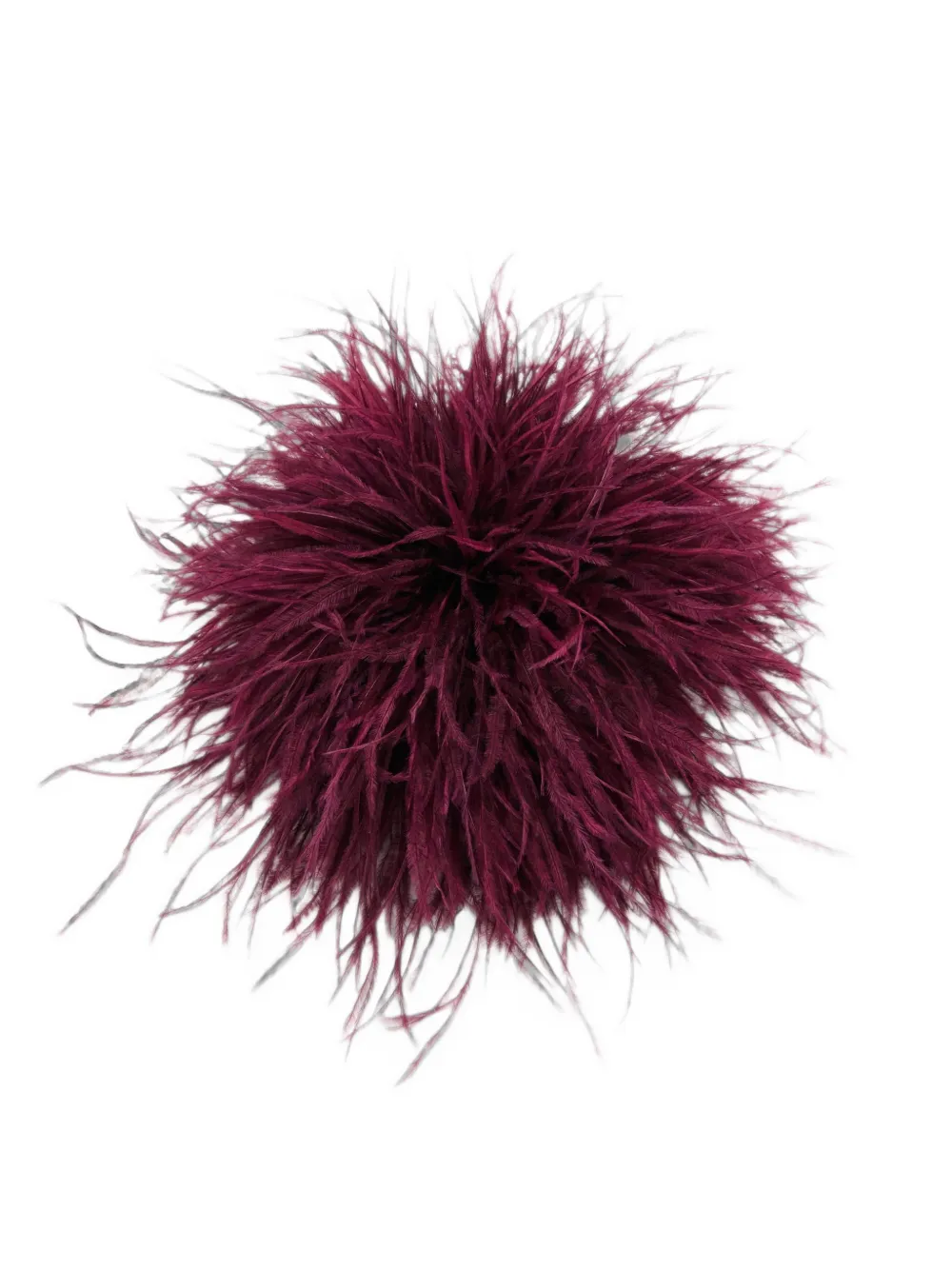 Essentiel Antwerp broche Kurdy à plumes d’autruche - Rouge
